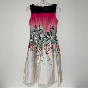 Just Taylor Floral Fit and Flare Sleeveless Dress Size 4